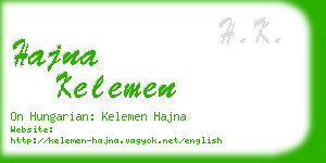 hajna kelemen business card
